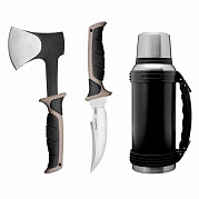 Набор походный 3 предмета (термос, нож, топорик) Essentials